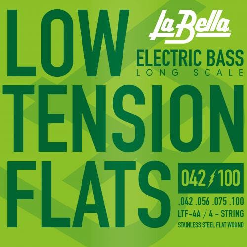 La Bella LTF 4A Low Tension Flats 4 String Bass String Set 42 100